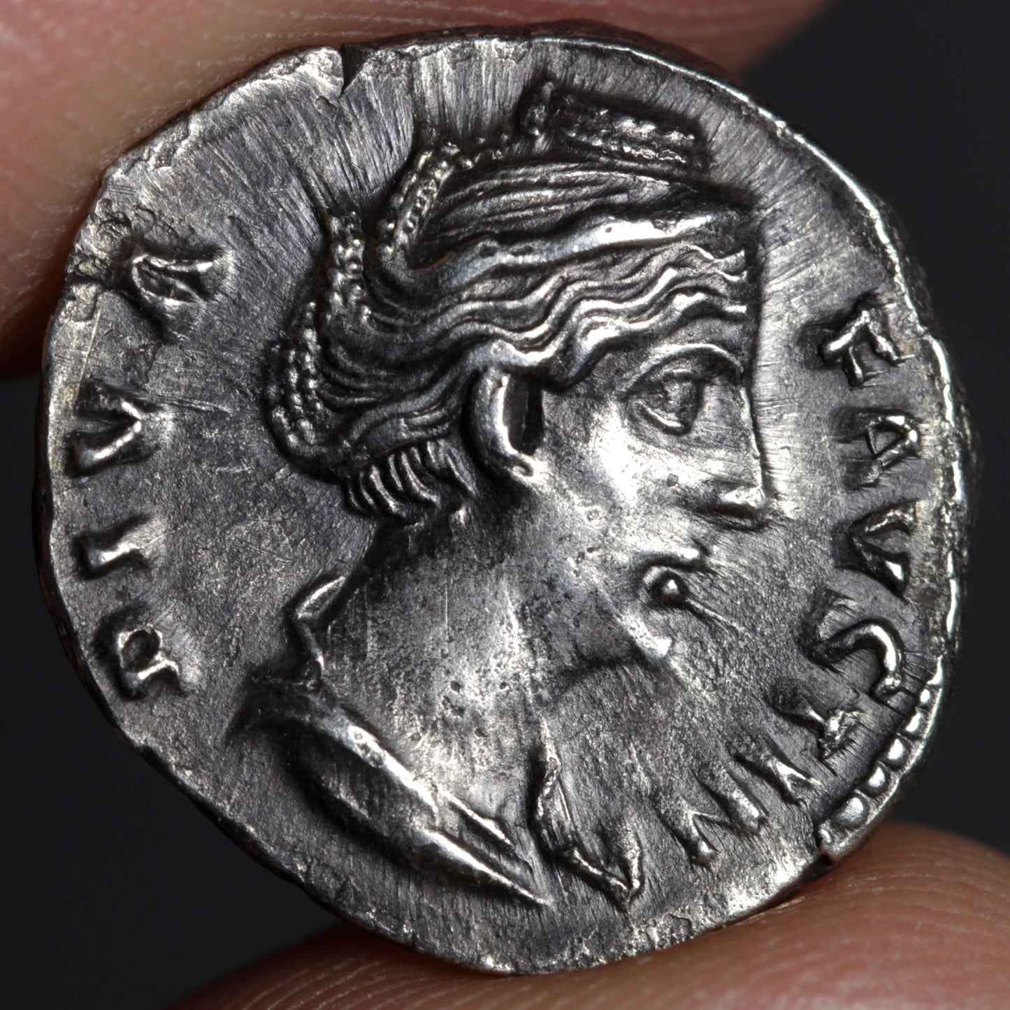 faustina the elder denarius obverse side