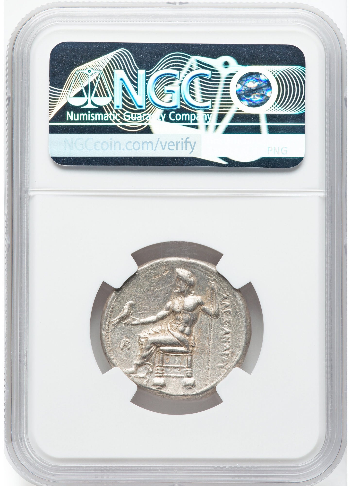 323 B.C. Alexander the Great Ancient Greek Silver Tetradrachm Coin, NGC Extremely Fine XF Condition