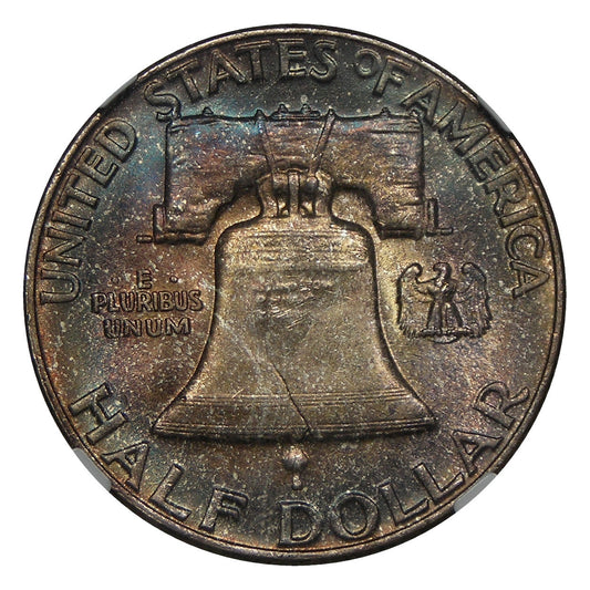 1956-P U.S. Franklin Silver Half Dollar, NGC MS-66