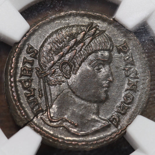 Emperor Crispus Ancient Roman Bronze Nummus Coin, 320 AD, NGC MS Mint State