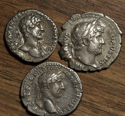 Emperor Hadrian Ancient Roman Silver Denarius Coin | Very Fine Condition | 1800+ Yrs Old