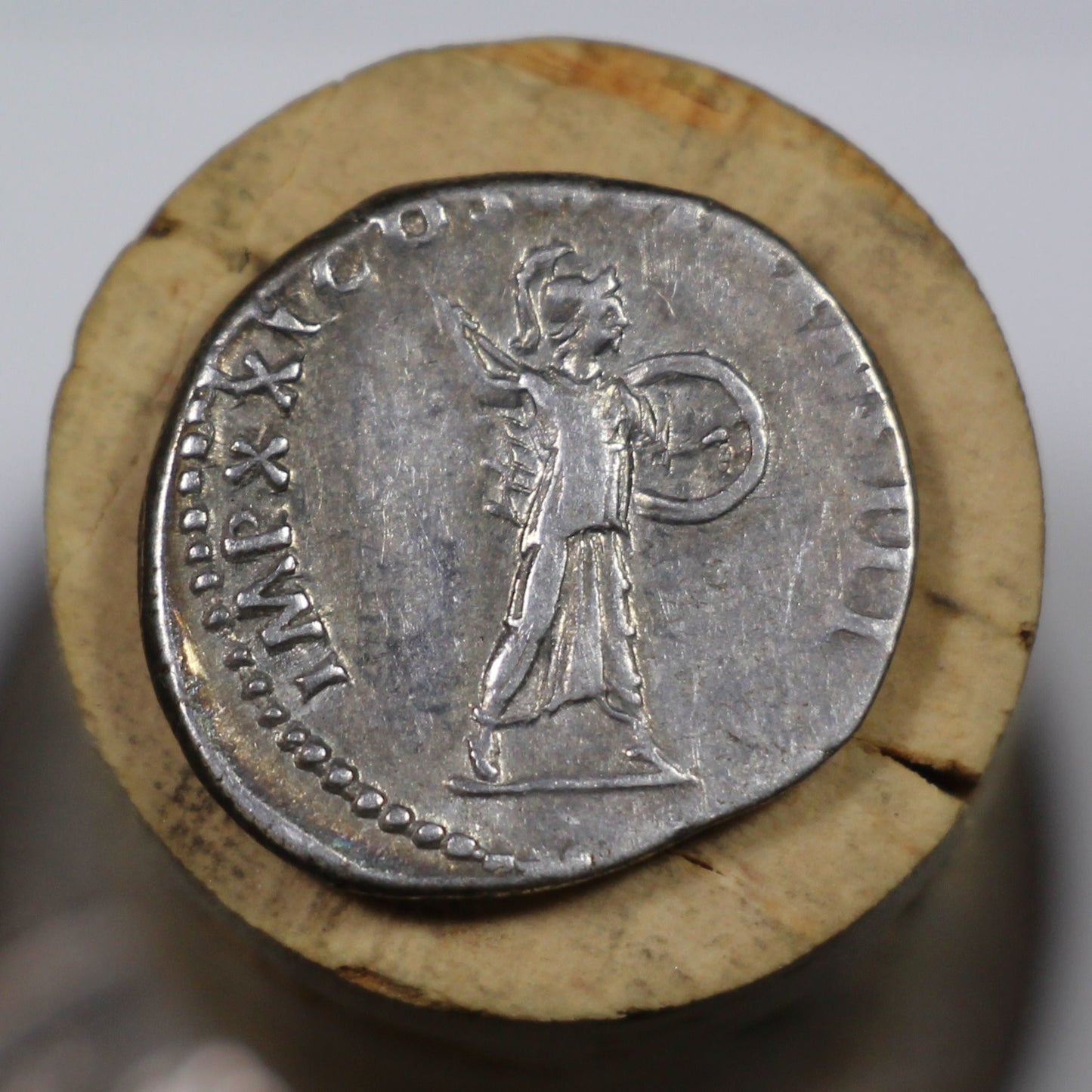 85 A.D. Roman Empire Silver Denarius, Emperor Domitian