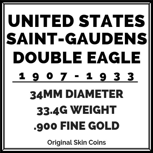 1927 U.S. Gold Double Eagle Coin, Saint-Gaudens Design, Mint State Condition, Philadelphia Mint