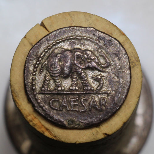 49 B.C. Roman Republic Silver Denarius, Julius Caesar