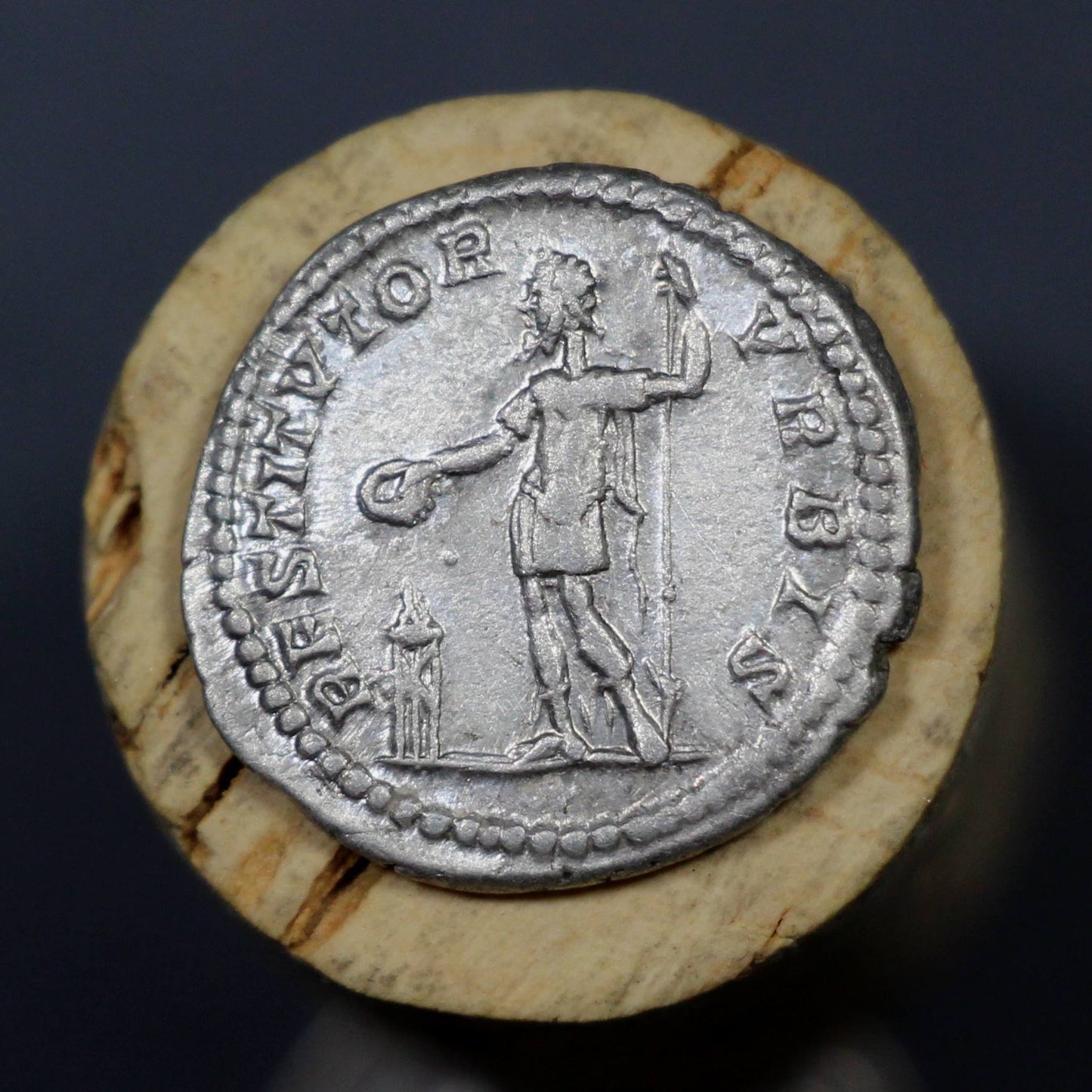 200 A.D. Roman Empire Silver Denarius, Emperor Septimius Severus