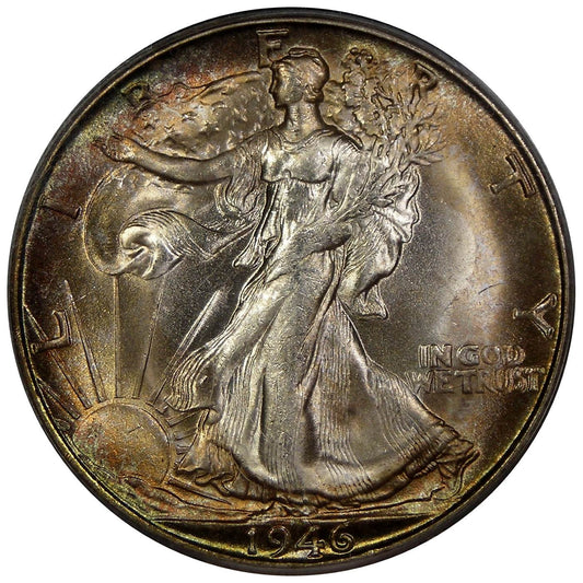 1946-S Walking Liberty Silver Half Dollar, PCGS MS-65