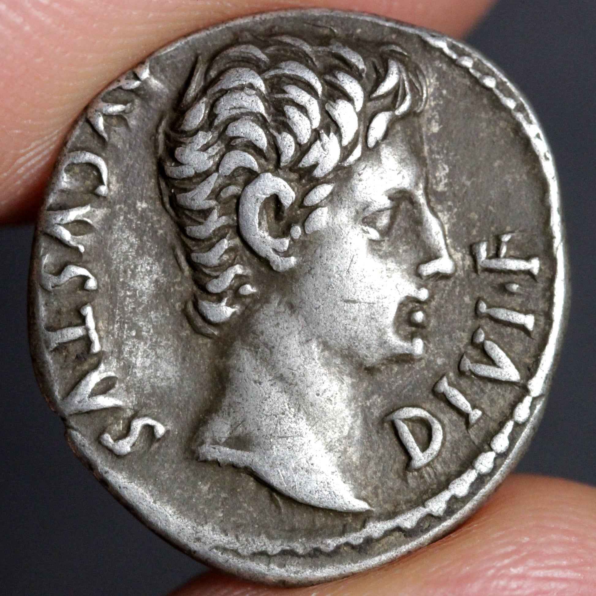 augustus denarius obverse