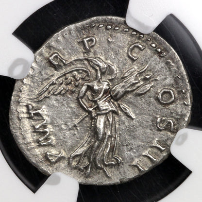 Hadrian Denarius NGC Ch AU 123 AD