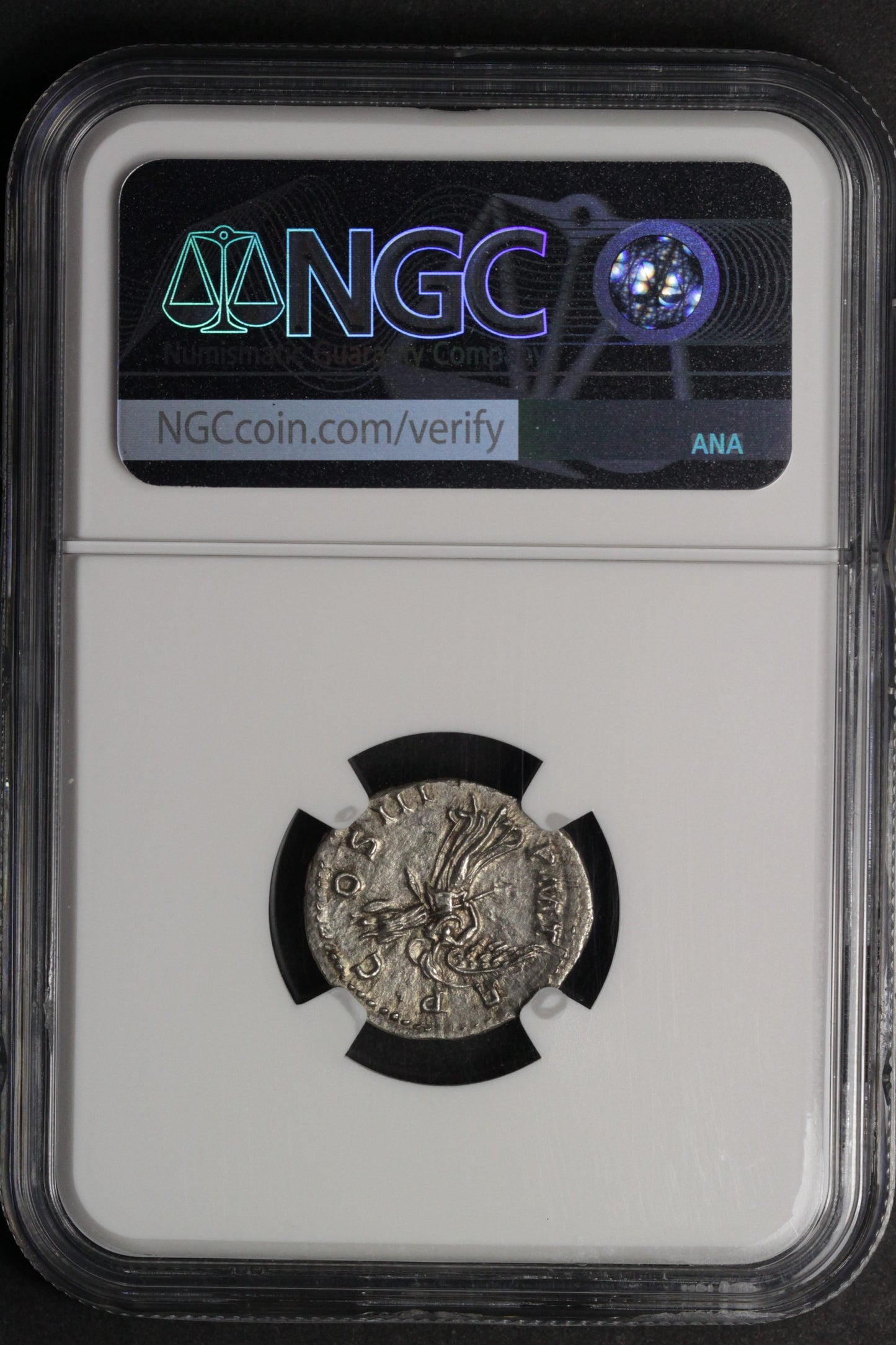 Hadrian Denarius NGC Ch AU 123 AD