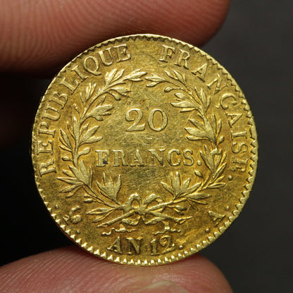 1804 Napoleon Bonaparte France Gold 20 Francs Coin