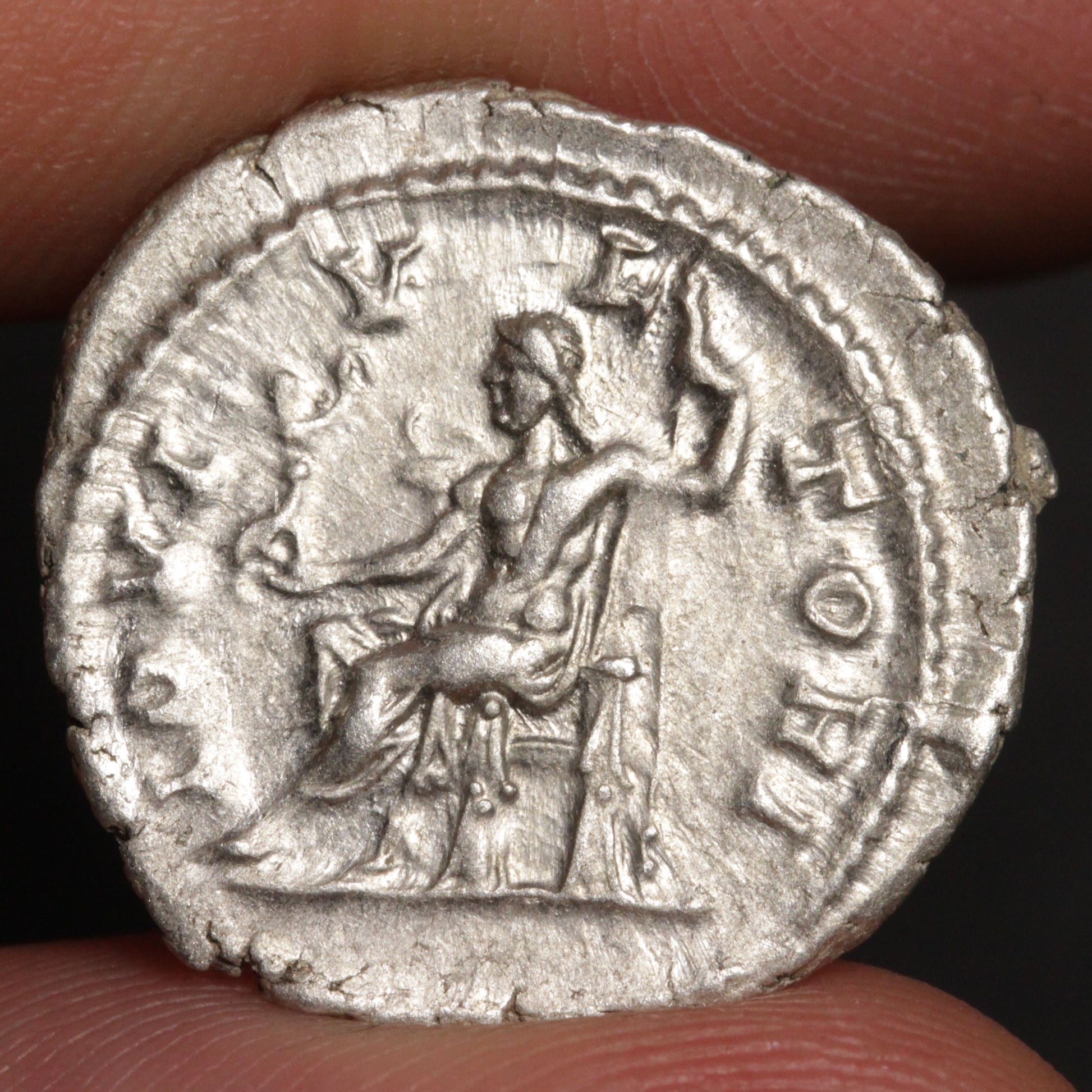 severus alexander denarius showing jupiter seated on throne