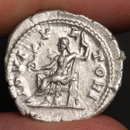 severus alexander denarius showing jupiter seated on throne