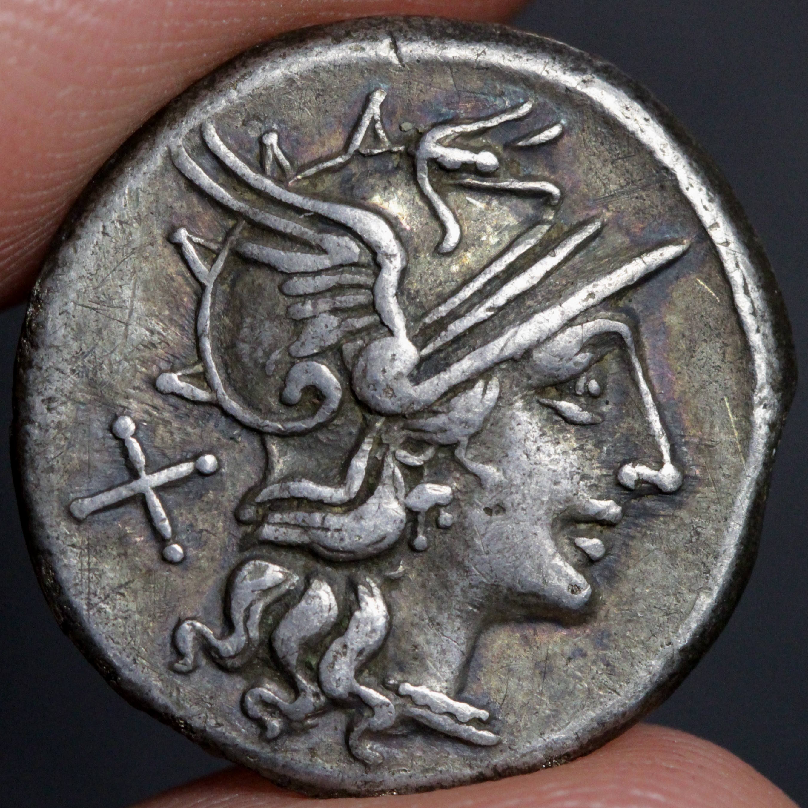 Ancient Roma Numina Roma Head Denarius Ancient Roman Republic Silver Coin 149BC C Iunius R ...