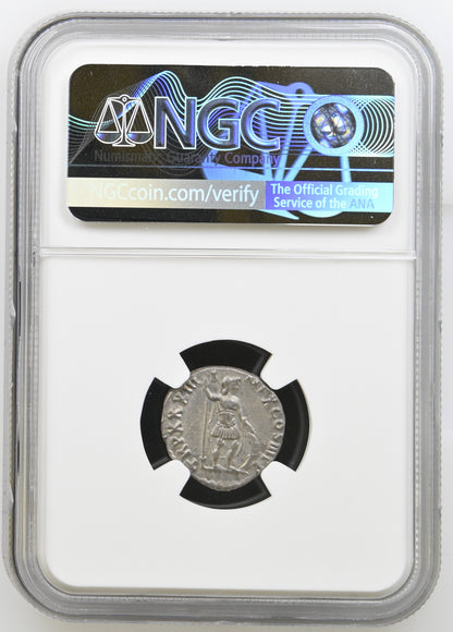 Marcus Aurelius Denarius Ancient Rome Silver Coin 179AD RIC 406 NGC Ch VF