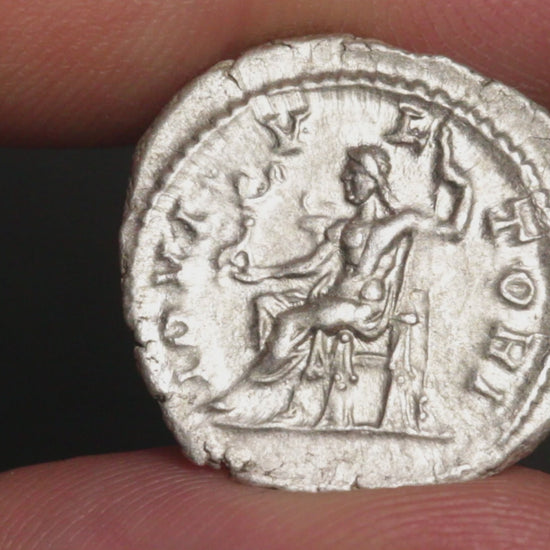 video of severus alexander denarius being rotated to show both sides