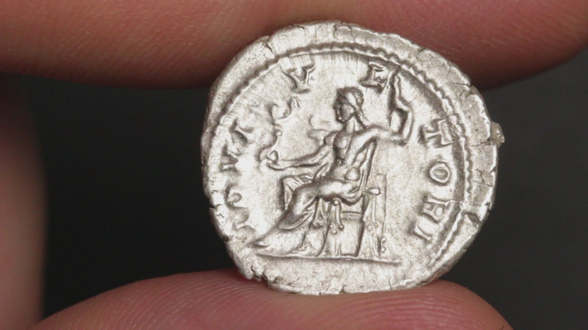 video of severus alexander denarius being rotated to show both sides