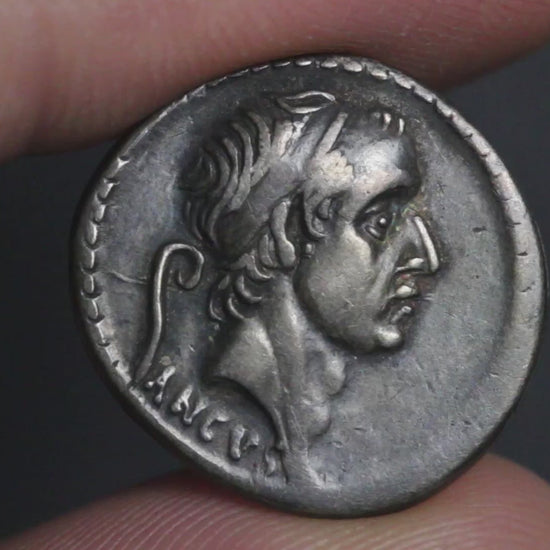 video showing the denarius coin being rotated to display both sides