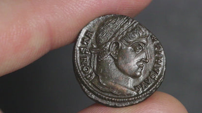 video showing constantine follis being rotated to show both sides