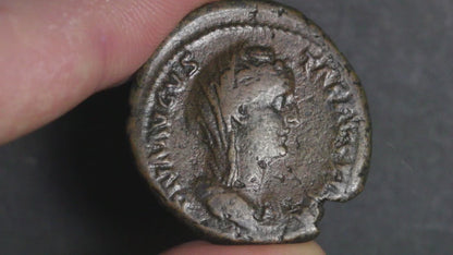 Faustina the Elder Ancient Roman Empire Bronze As Coin 141AD Aeternitas
