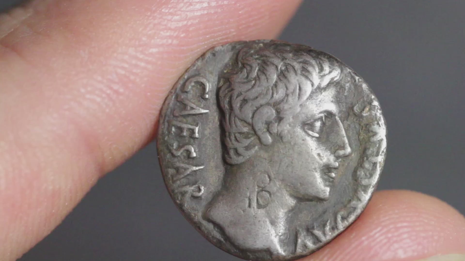 video showing augustus denarius being rotated to display both sides