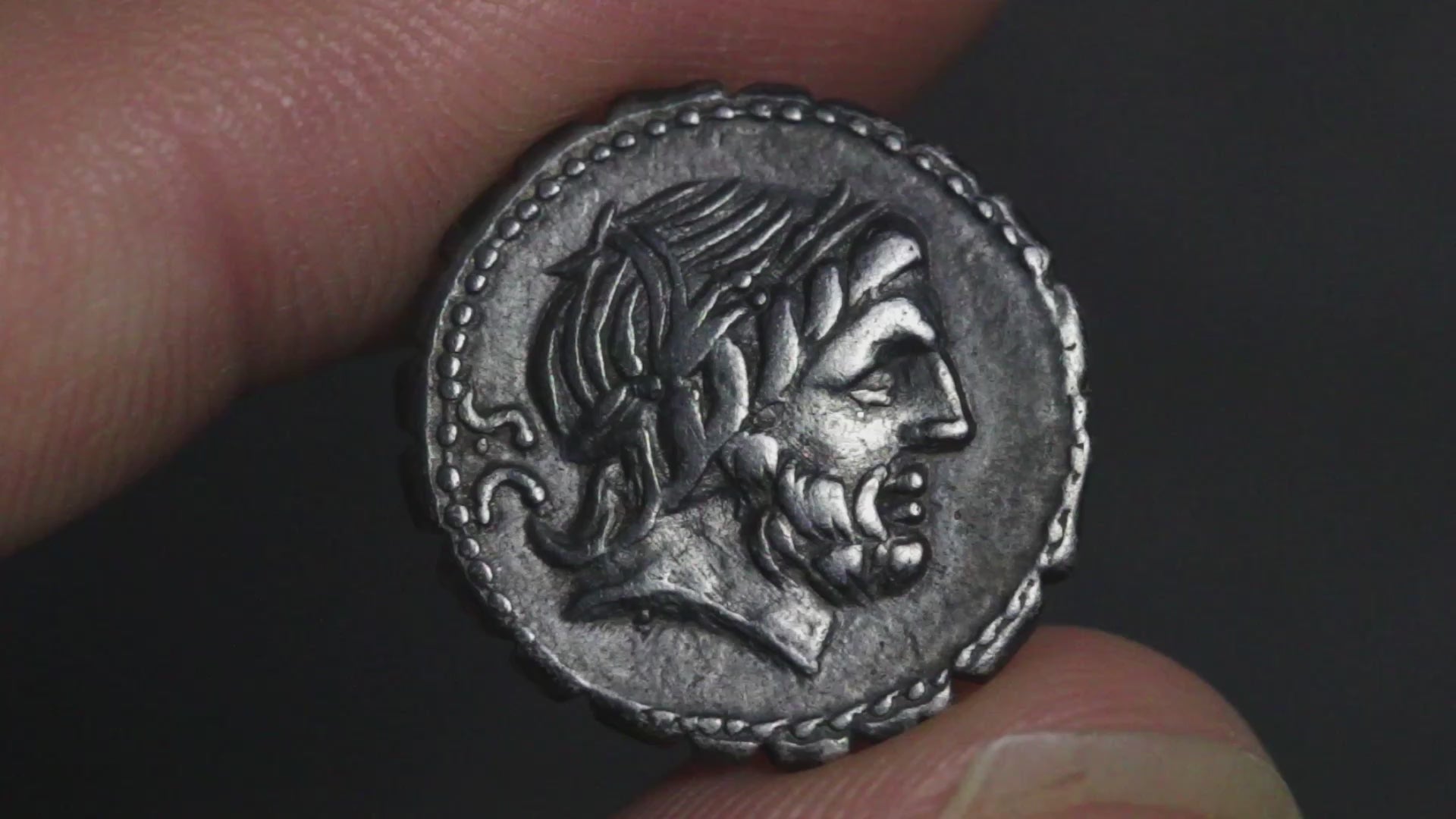 video showing balbus denarius being rotated to show both sides