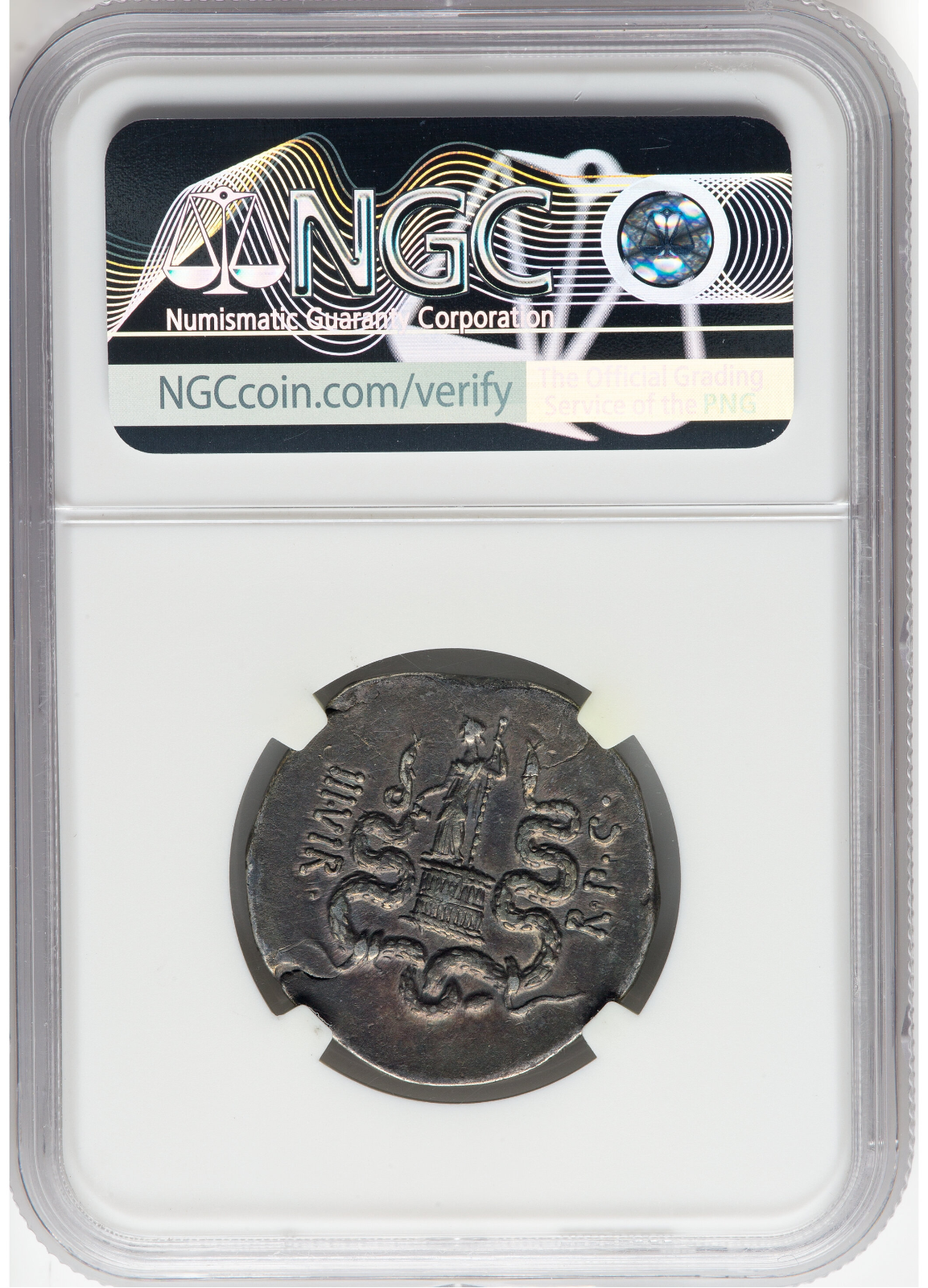39BC Marc Antony Cistophorus Ancient Roman Republic NGC Ch VF
