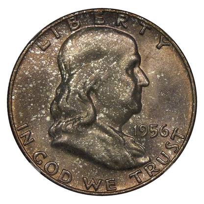 1956-P U.S. Franklin Silver Half Dollar, NGC MS-66