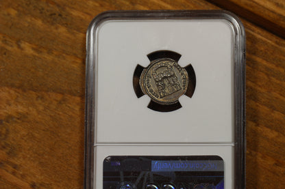 300 A.D. Ancient Roman Silver Argenteus Coin, Emperor Diocletian, NGC Choice AU