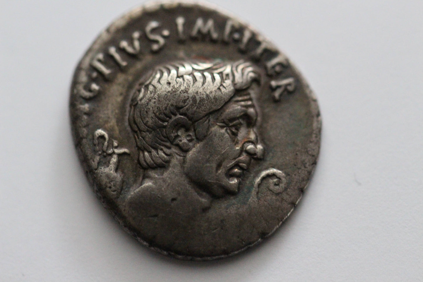 Sextus Pompey Ancient Roman Silver Denarius Coin, 40 BC, Roman Civil Wars, Roman Republic