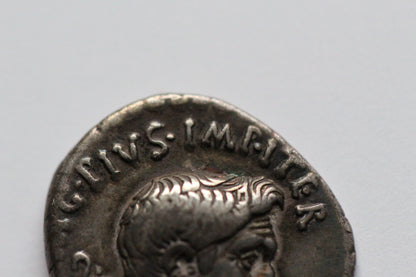 Sextus Pompey Ancient Roman Silver Denarius Coin, 40 BC, Roman Civil Wars, Roman Republic