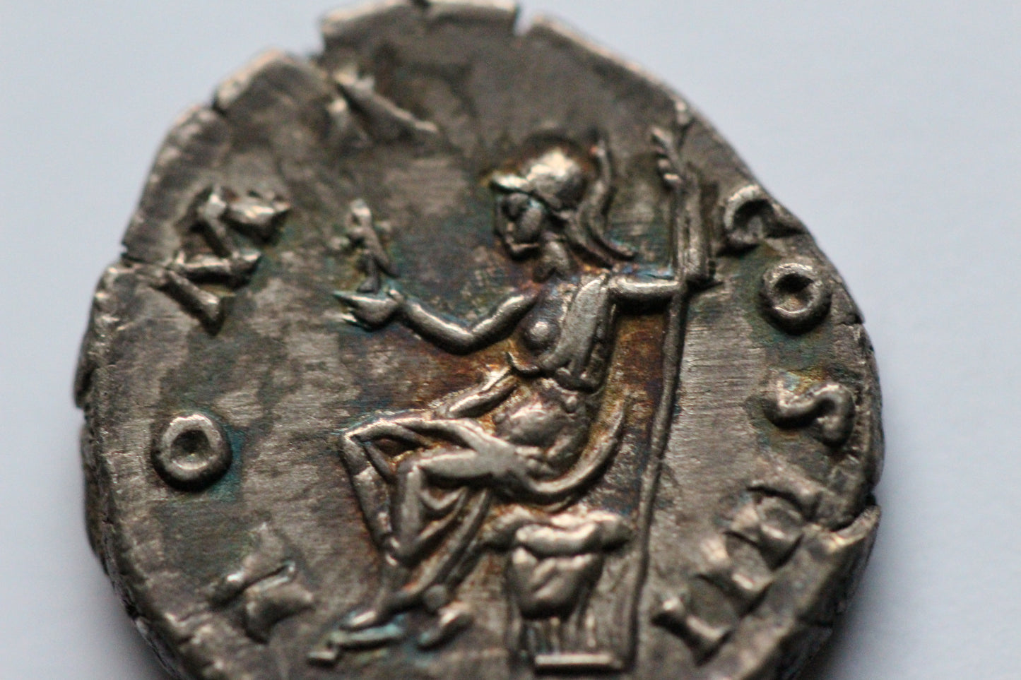 160 AD Ancient Roman Silver Denarius Coin, Emperor Antoninus Pius, Roman Empire