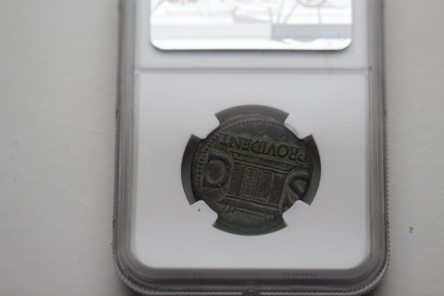 2nd Century AD, Ancient Roman Bronze Dupondius, Emperor Tiberius - Divus Augustus, NGC VF