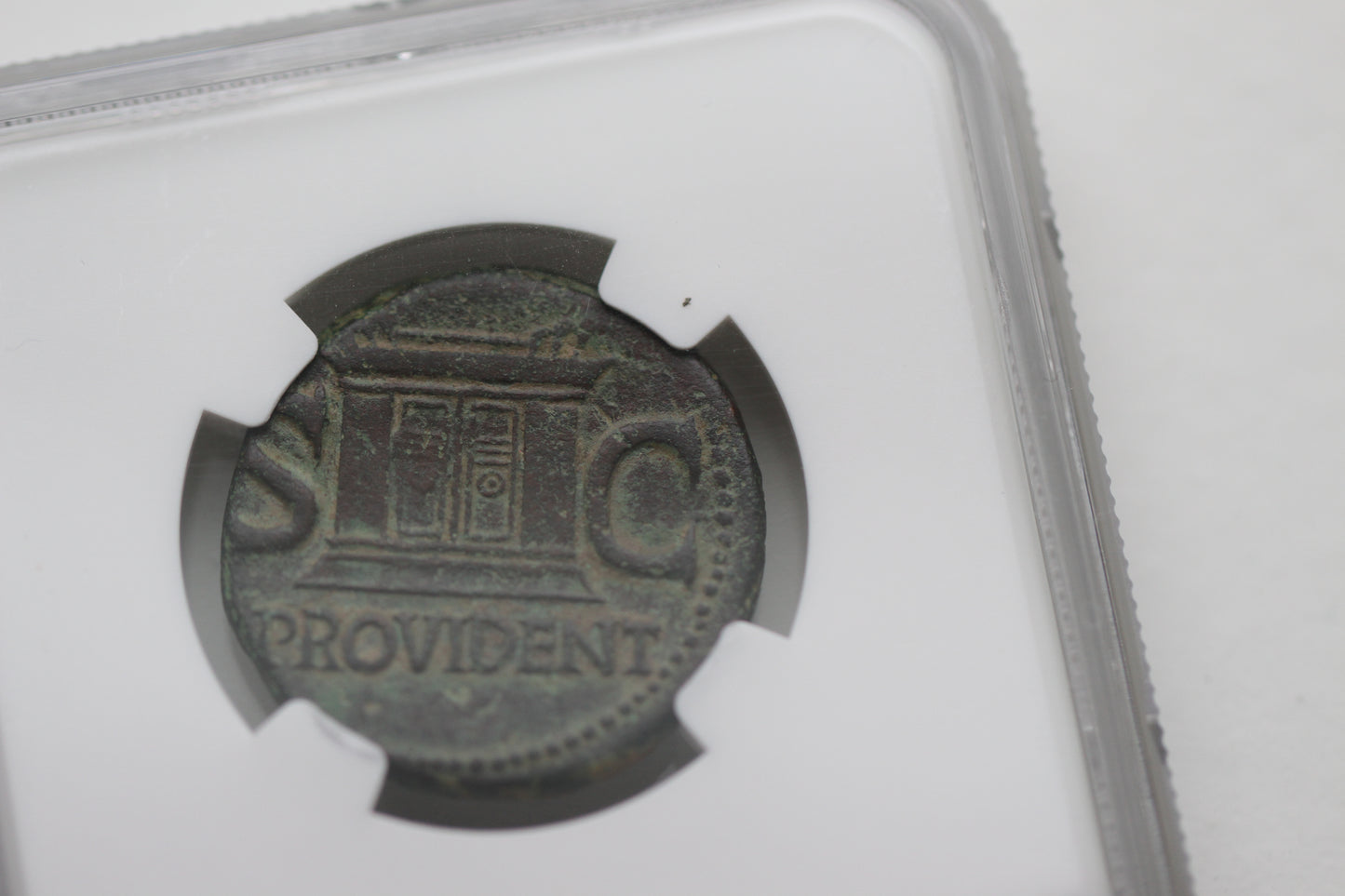 2nd Century AD, Ancient Roman Bronze Dupondius, Emperor Tiberius - Divus Augustus, NGC VF