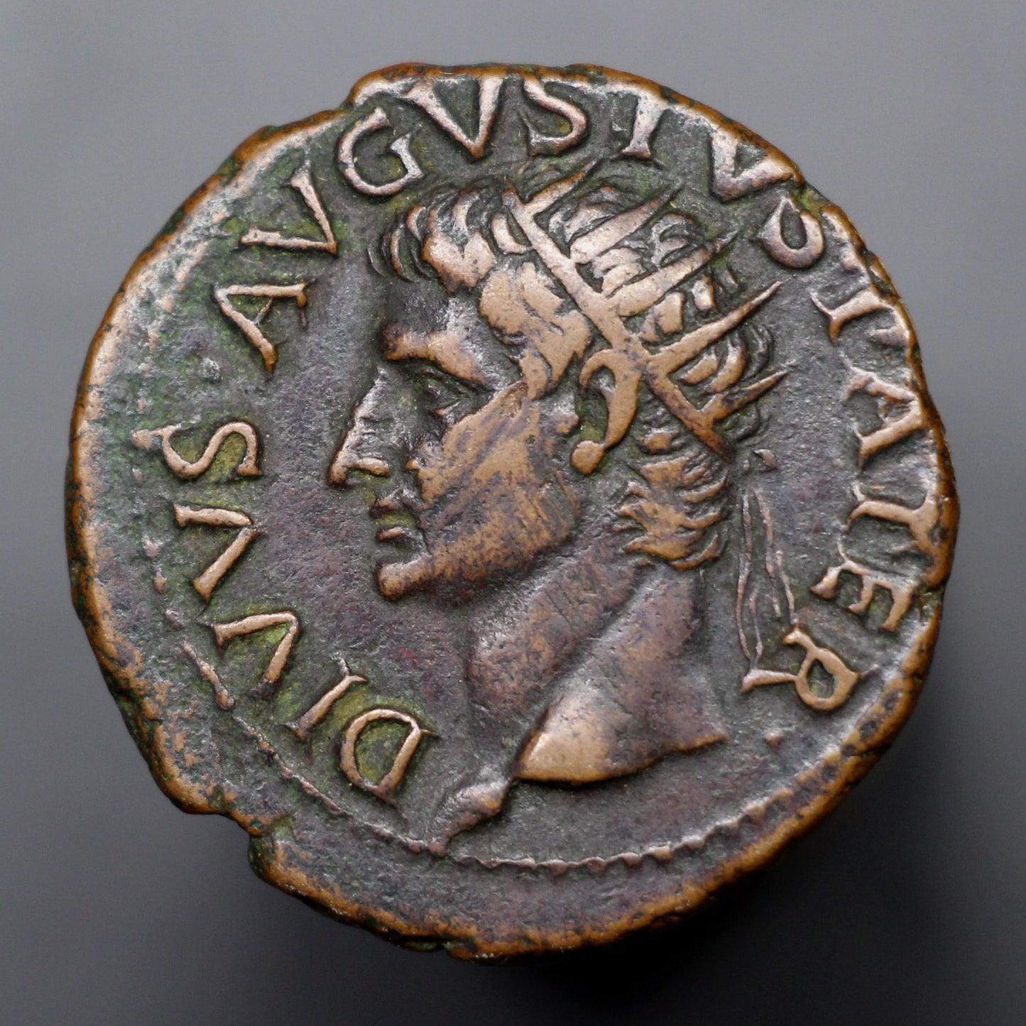 22 A.D. Roman Empire Bronze As, Emperor Augustus